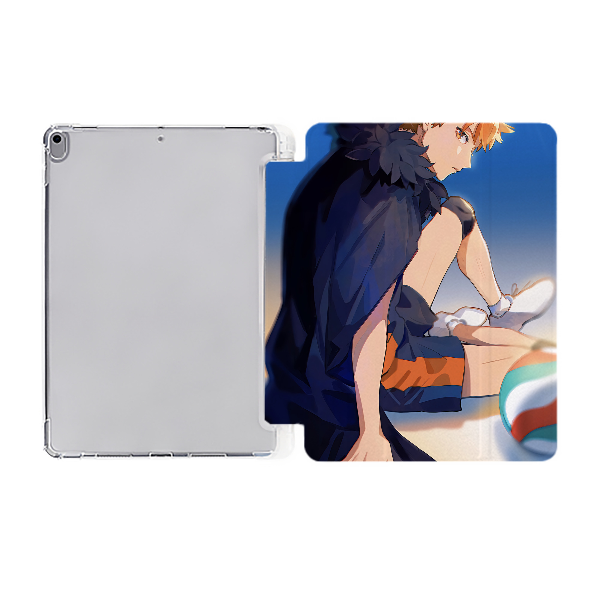（画像用） ハイキュー!! Haikyu!! IPad ケース ペン収納付き 三つ折りスタンド PUレザー×シリコン 対応機種9.5/10.5/10.9インチ
